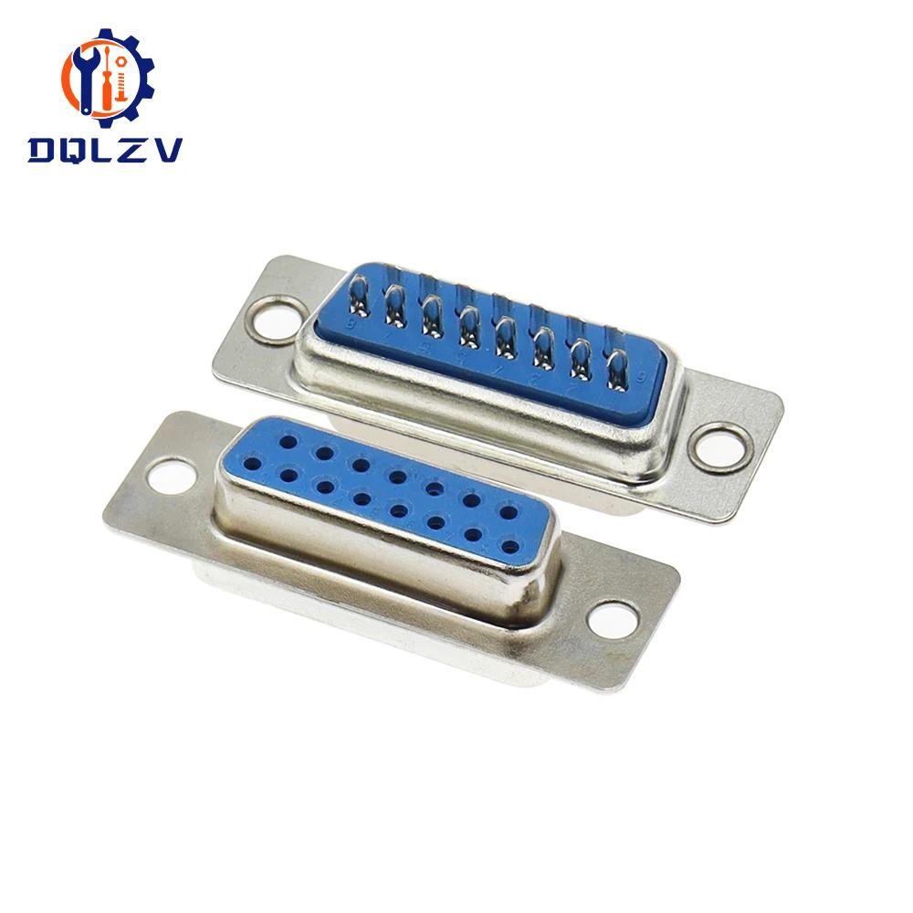 5PCS D-SUB 9 15 25 37 Pin Male Female Solder Type Connector DIP Straight Mount Serial Port Adapter 2 Rows DB9 DB15 DB25 DB37