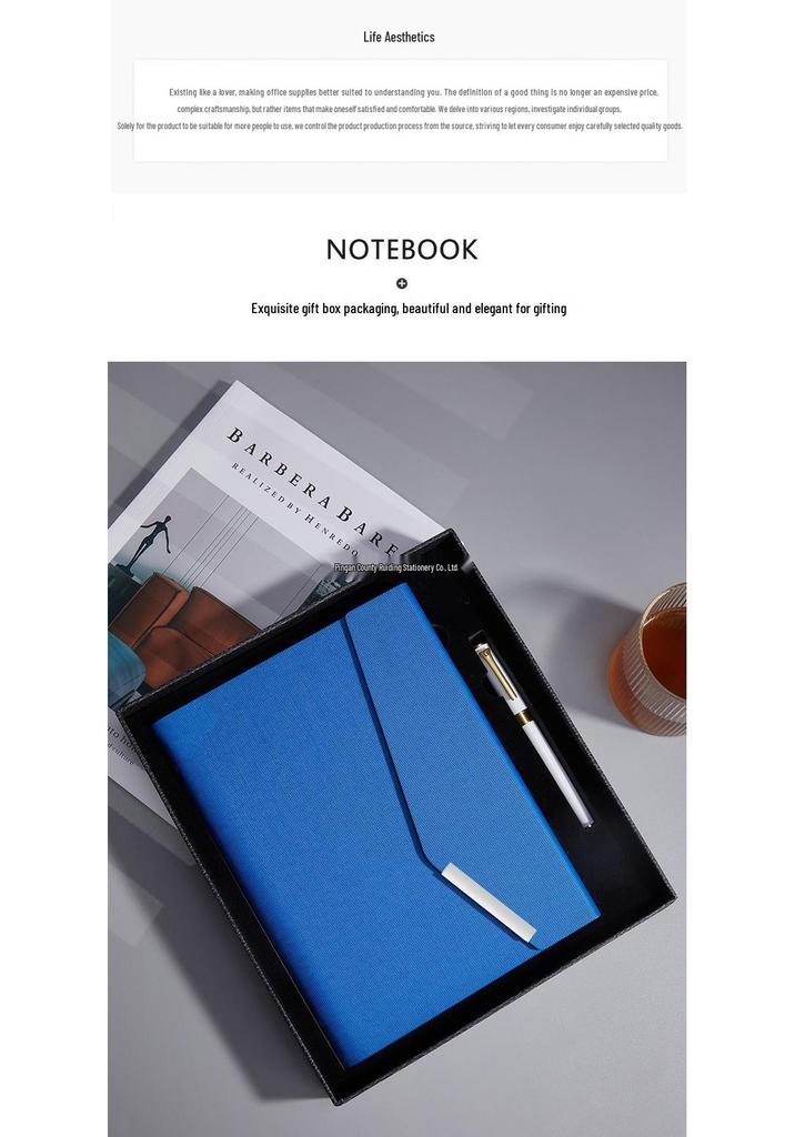 Embossed Logo A5 Trendy Simple Loose-Leaf Notebook