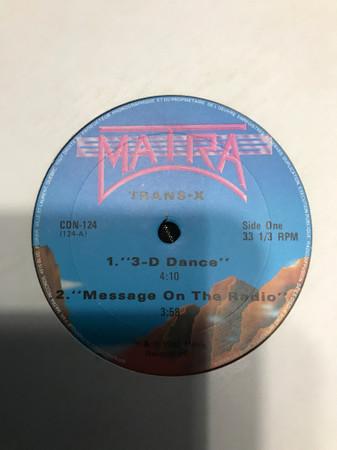 

12inch Record TRANSX 3D Dance Message On The Radio CDN124 Matra 1983 Canada Dance Electronica Used