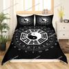 Yin Yang Duvet Cover King Queen Boho Trippy Psychedelic Art Comforter Cover Gossip Spark Bedding Set Microfiber Soft Quilt Cover