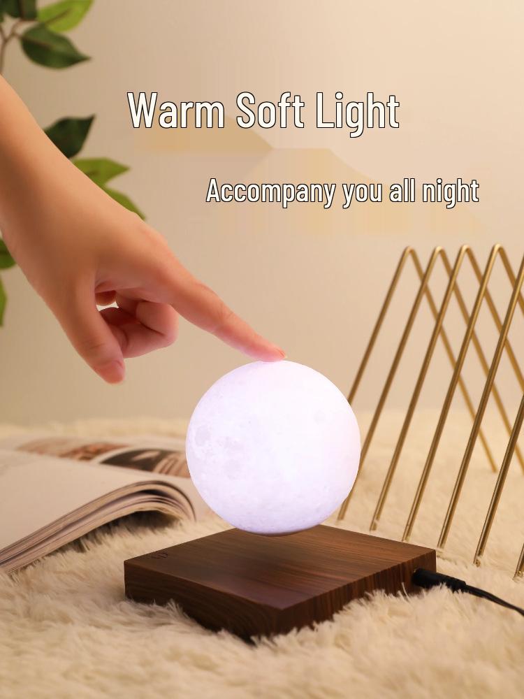 Handmade Magnetic Levitating Moon Globe Night Light - Creative Gift for Kids' Room