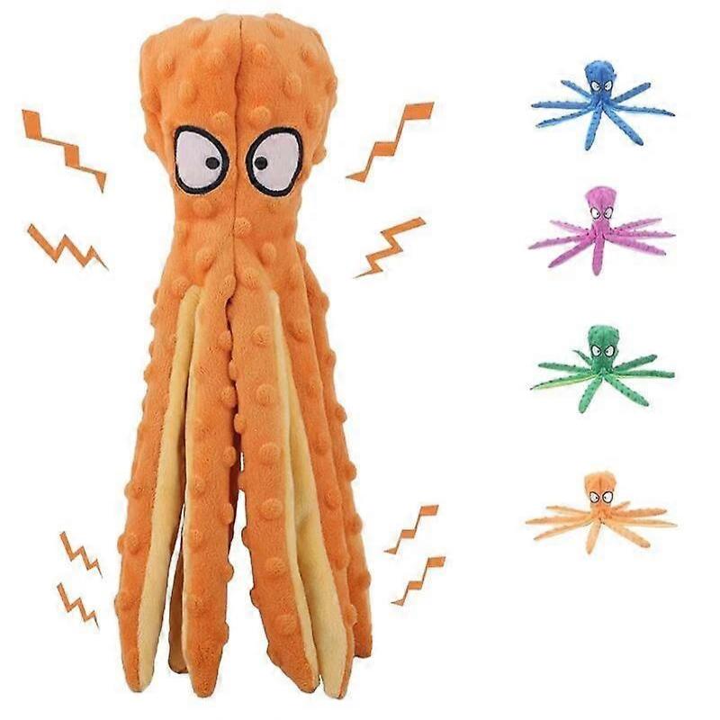 Whiskerspot 3pcs Octopus Dog Toy Set, Eco-Friendly No-Stuffing Plush Squeaky Chew Toys for Small Medium Dogs, Interactive Training (2025 New)