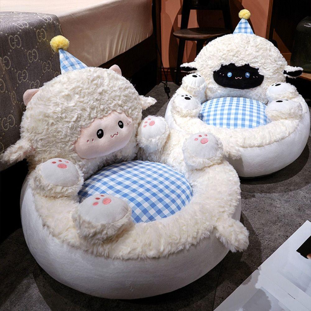 Plush Fabric Floor Cushion Soft Lazy Seat Pillow Home Decor Integrated Floor Cushion Winter