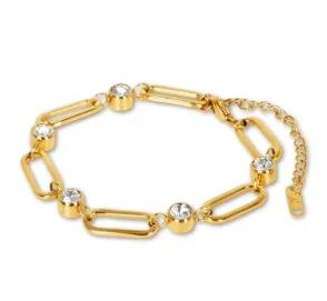 Stainless Steel Heart-shaped Ladies Elegant Bracelet For Women Crystal Bangle