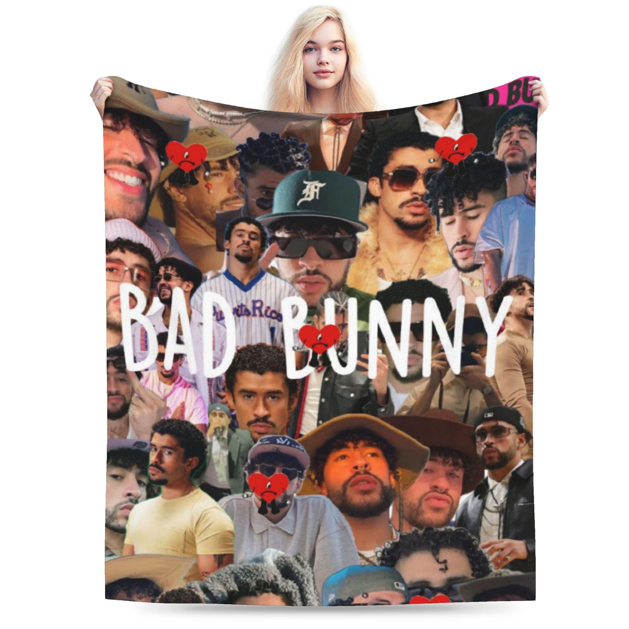 

Debi Tirar Mas Fotos DTMF Bads Bunnys Music Tour Blanket Multi-size Cozy and Lightweight Throw Blankets for Couch Sofa and Bed 130x150cm