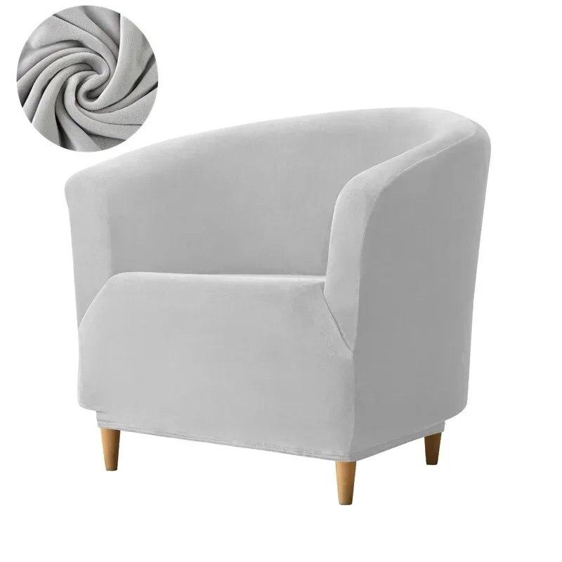 Velvet Leisure Club Armchairs Chair Covers Stretch Sofa Slipcover Removable Elastic Sofa Couch Cover for Bar Counter Solid Color