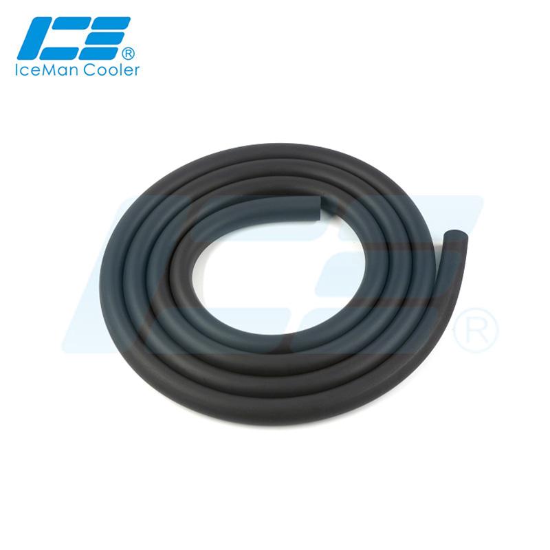 IceManCooler 8x12MM Hose Tube EPDM For Server Water Cooling Loop Build,Matte Black Soft Pipe,,2 Meters