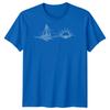 Segelboot Sonnenuntergang Segeln Reise Unisex T-Shirt Ozean Linienkunst