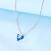 925 Silver Luminous Firefly Heart Shaped Zircon Pendant Necklace For Women Fashion Anniversary Birthday Jewelry Gifts