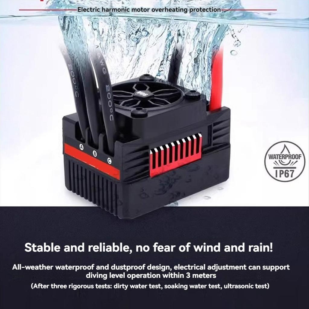 2025 New 60A Brushless ESC Waterproof Electronic Speed Controller for 1/10 RC Car Off-Road Vehicle Truck