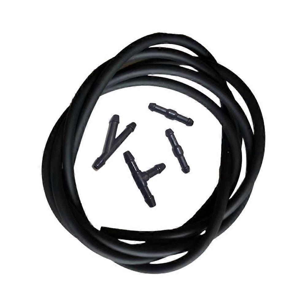 Black Rubber Windscreen Wiper Washer Jet Tube Pipe Hose 200cm Car Auto Parts