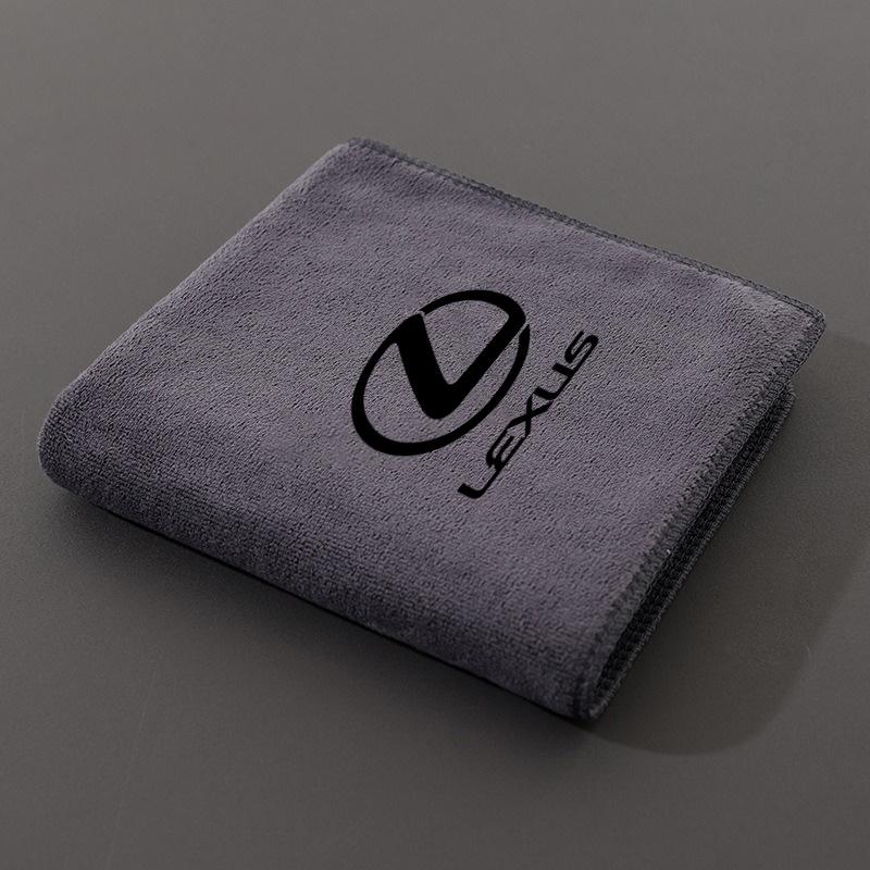 

Suede Microfiber Towel Car Logo Wash Cleaning Rag Cloth For Lexus ES RX NX LS UX LM LX GX LC RZ IS CT GS RC HS SC TX LBX F SPORT