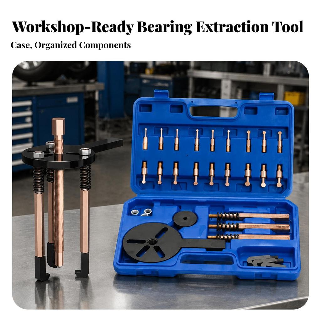 Bearing Puller Kit with Carry Case 3-Jaw Removal Tool Portable