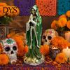 Kreative Halloween-Sammlerfigur, gotische betende Skelettstatue, Harzfigur, gruselige Heiligenstatue-Skulptur für Tag der Toten Schreibtischdekorationen