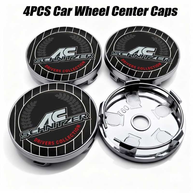 4Pcs 56mm 60mm Car Wheel Center Hub Caps Badge Rim Cover Sticker For AC SCHNITZG30 E36 E46 F10 F11 F20 F30 G68 Accessories