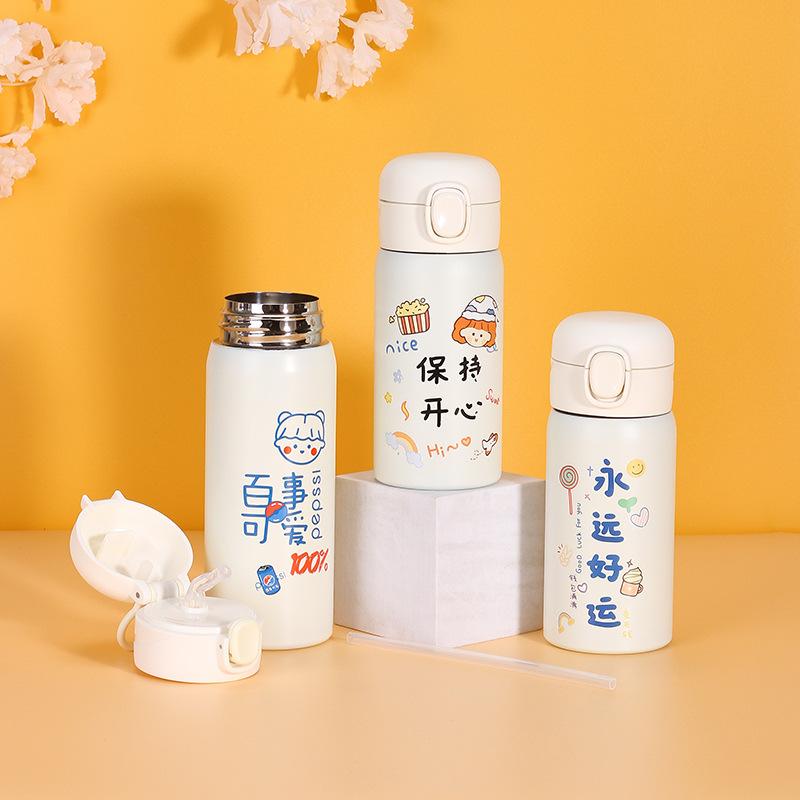 Portable Insulation Cup  500ml Vacuum Flasks Portable Stainless Steel Thermos Cup Water Bottle Travel Tea Mug Office Thermos Cup