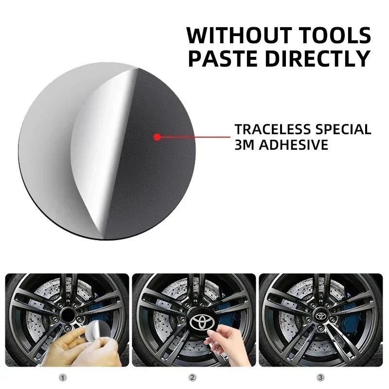 4 pezzi 56mm Tappo Coprimozzo Centrale Ruota Auto Emblema Decalcomania Adesivo Ruota Per TOYOTA TRD Prius Avensis Rav4 Auris GT86 Accessori Auto
