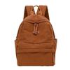 Schoolbag Backpack Corduroy Ladies Large Capacity Leisure Bag Student Bag Travel To Work Multi-pocket Lightweight