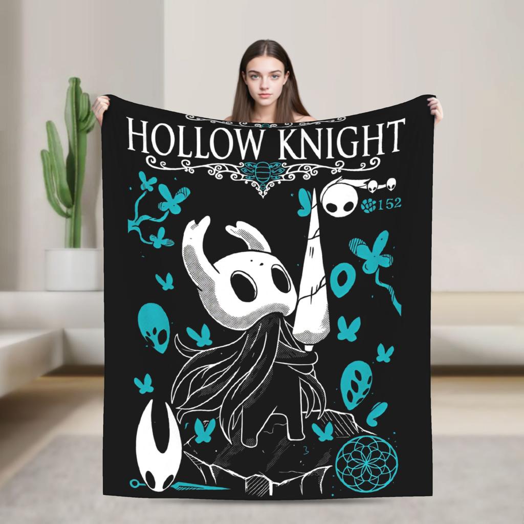 Hollow Knight Advanture Game Fashion Blanket Fleece Textile Decor Cartoon Cute Breathable Warm Throw Fashion Blankets for Bedding