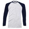 FRUIT OF THE LOOM Mens Long-Sleeved Baseball T-Shirt