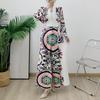 Plus Size White Turkish Print Abaya Cardigan for Women