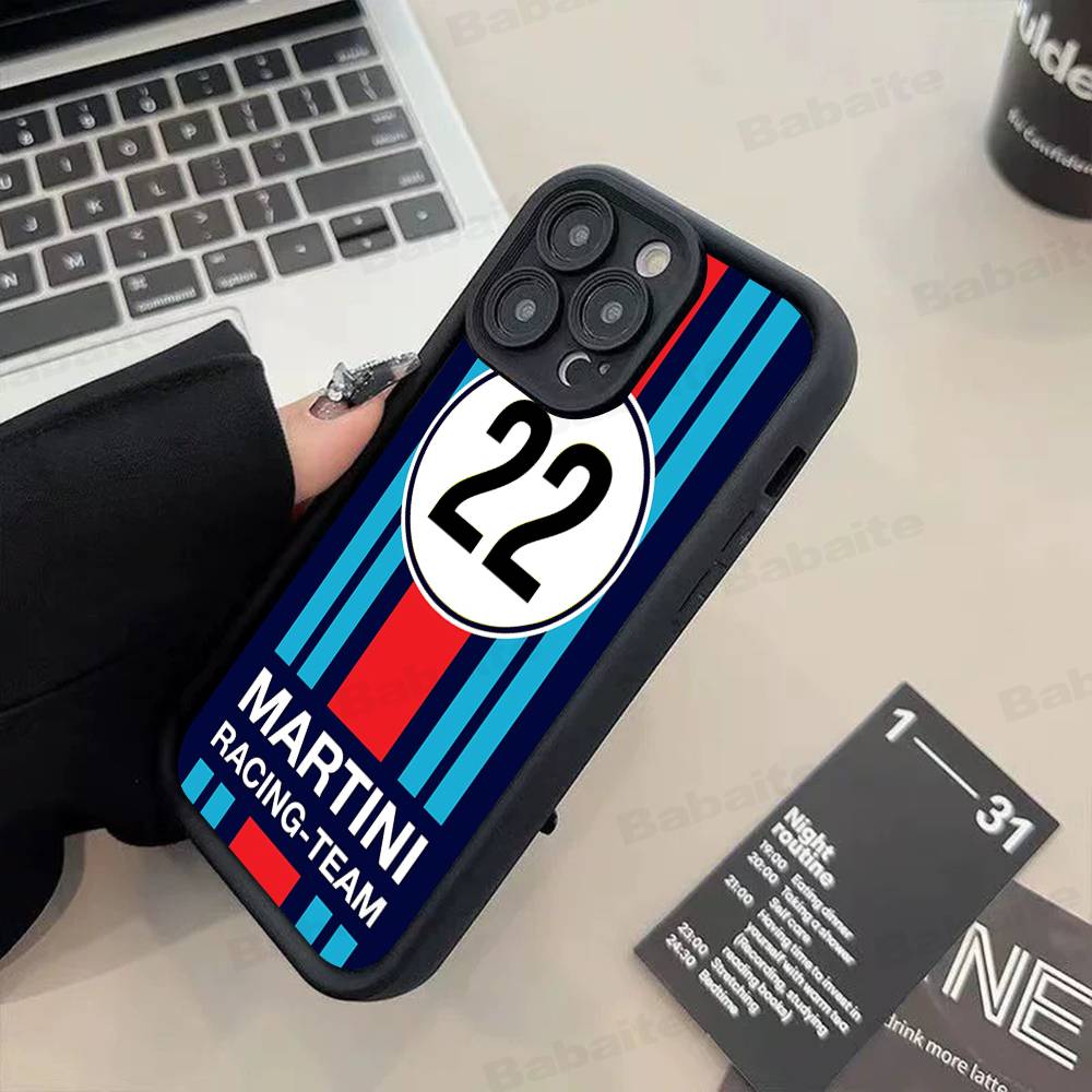 MartiniES Racing For IPhone 17 Pro Max 13 16 15 11 12 14 Plus Shockproof Soft Phone Cover