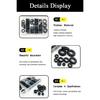 170pcs M7.14/M9.53/M12.07/M15.88/M19.05/M22.23/M25.4 Black Rubber Grommet Hole Plug Assortment Kit Electrical Wire Tools Set