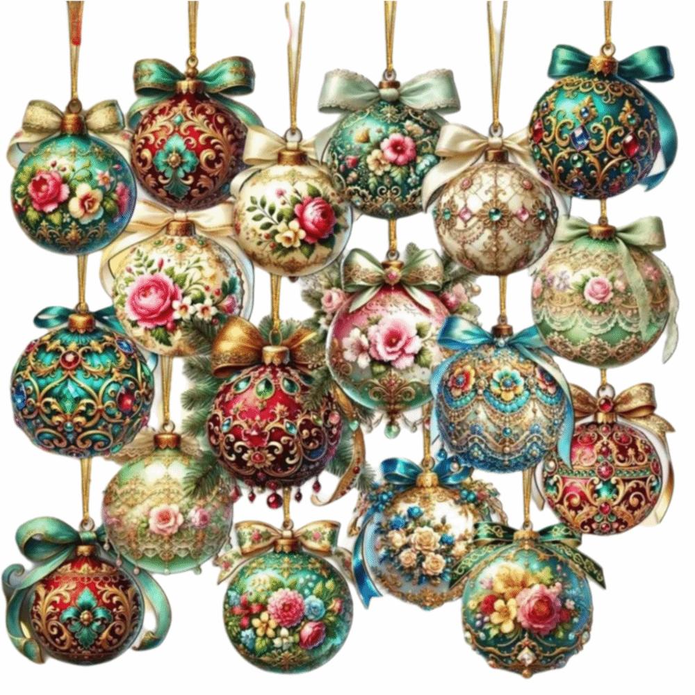 18pcs/set Wooden Material Merry Christmas Decorations Hanging Ornament  New Year Celebration