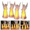 4Pcs Clear Angel LED Night Lamp Cartoon Bedsides Ornaments Creating Warm Ambients Lighting