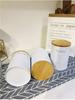 Nordic Iron Tea Canister Coffee Bean Jar Kitchen Sugar Snack Storage Moisture-Proof Bamboo Lid Sealed Container