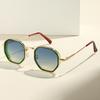 Exclusive for new steampunk sunglasses men's high sense European and American metal polygon trend cross