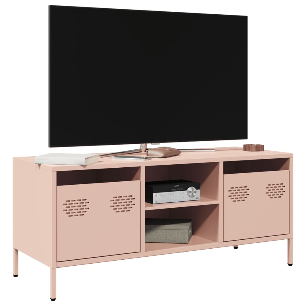 Vidaxl TV Cabinet, Pink, 101.5X39X43.5 Cm, Cold Rolled Steel