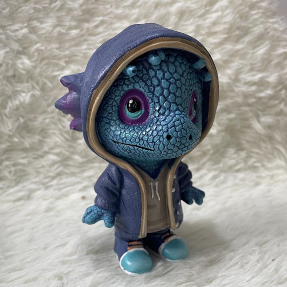 Statuette di Drago Cool Decorazioni Creative di Natale Drago Ciondolo Simpatiche Statuette di Drago Sculture di Dinosauro in Resina Decorazione per Feste di Natale