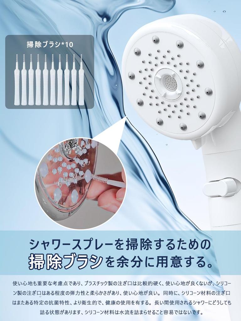 JUUE Micro Nano Bubble Shower Head Bubbles for Fine 5 Adjustable Water Volume and Handheld Water High Cleaning Water Savings of up to or Strongest