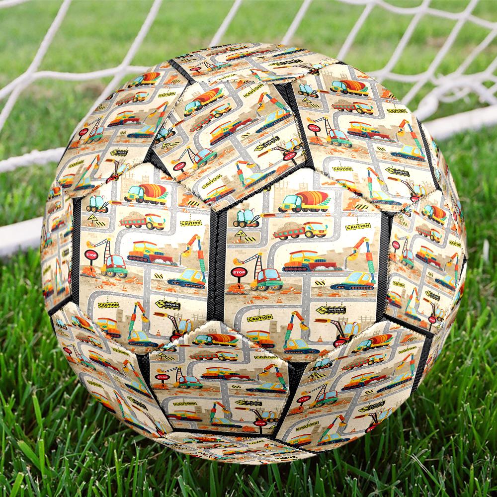 Excavator Theme Size 5 Soccer Ball, Suitable for Both Indoor and Outdoor Matches, a Gift Suitable for Everyone.