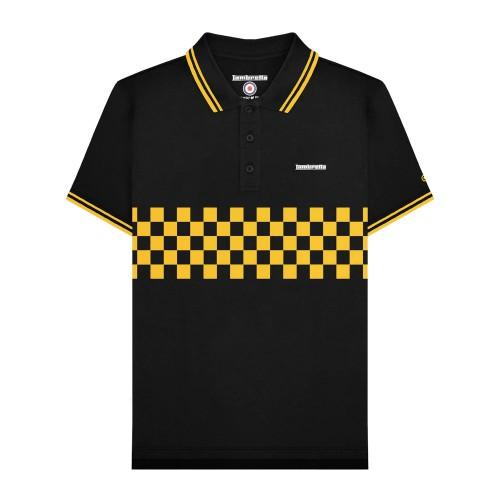 LAMBRETTA Herren SS25 Zweifarbiger Polo-Shirt mit Kontraststreifen