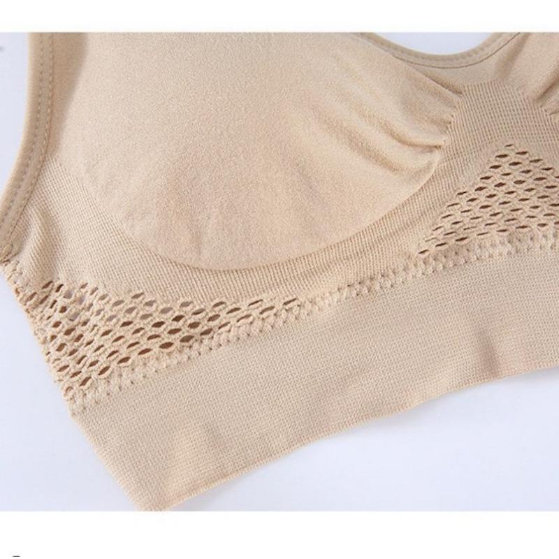 Plus Size Sömlös BH med Kuddar Komfort BH Push Up Bralette Damväst Trådlös BH Stopp Sexiga BH Underkläder
