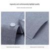 Romon Men's 100% Cotton Plaid Long-Sleeve Shirt