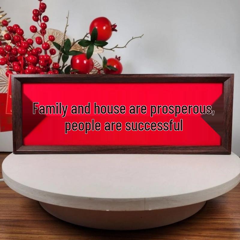 Современная китайская каллиграфия и живопись Деревянная фоторамка: Стильный декор для прихожей, гостиной или кабинета к Новому году