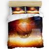 Basketball Silhouette Sports Bedding Set 3pcs Duvet Cover Pillowcase Boys Adult Quilt Cover Double Bed Set Home Textile