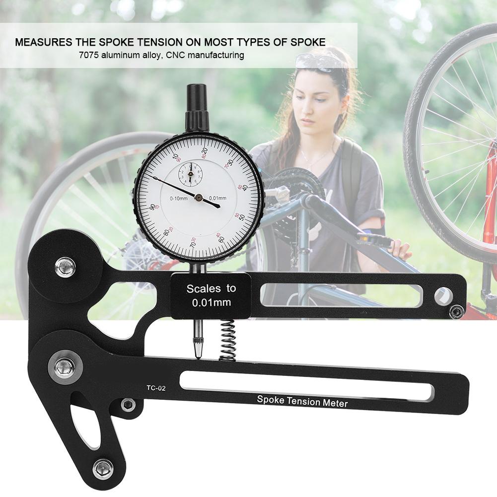 Fahrradreparaturwerkzeuge Fahrradspeichenspannungsmesser Digitale Waage Misst für Fahrradräder Einstellwerkzeugschwarz