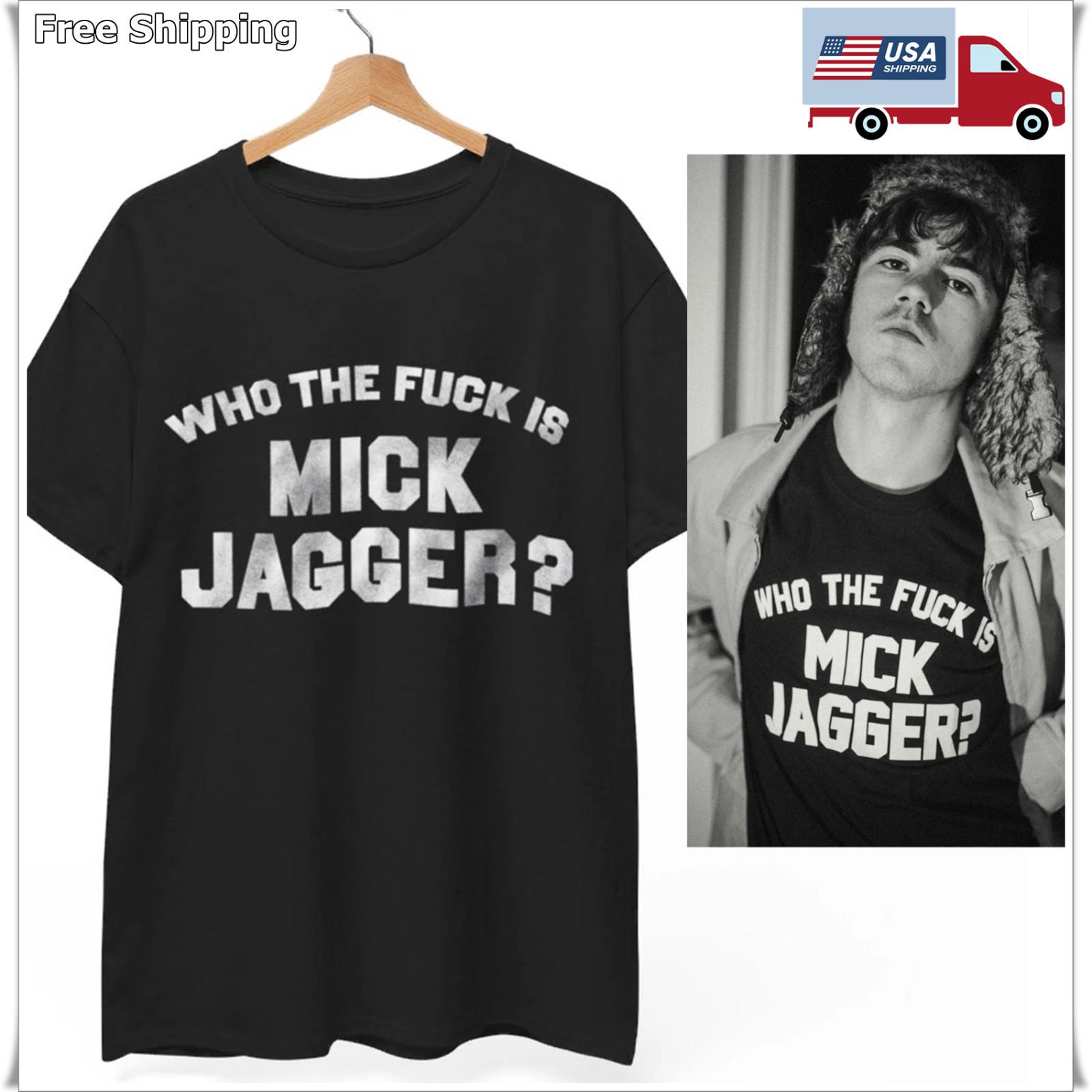 HOT Who the f** is Mick Jagger T-Shirt, As worn by Keith Richards circa 1975 Uni S