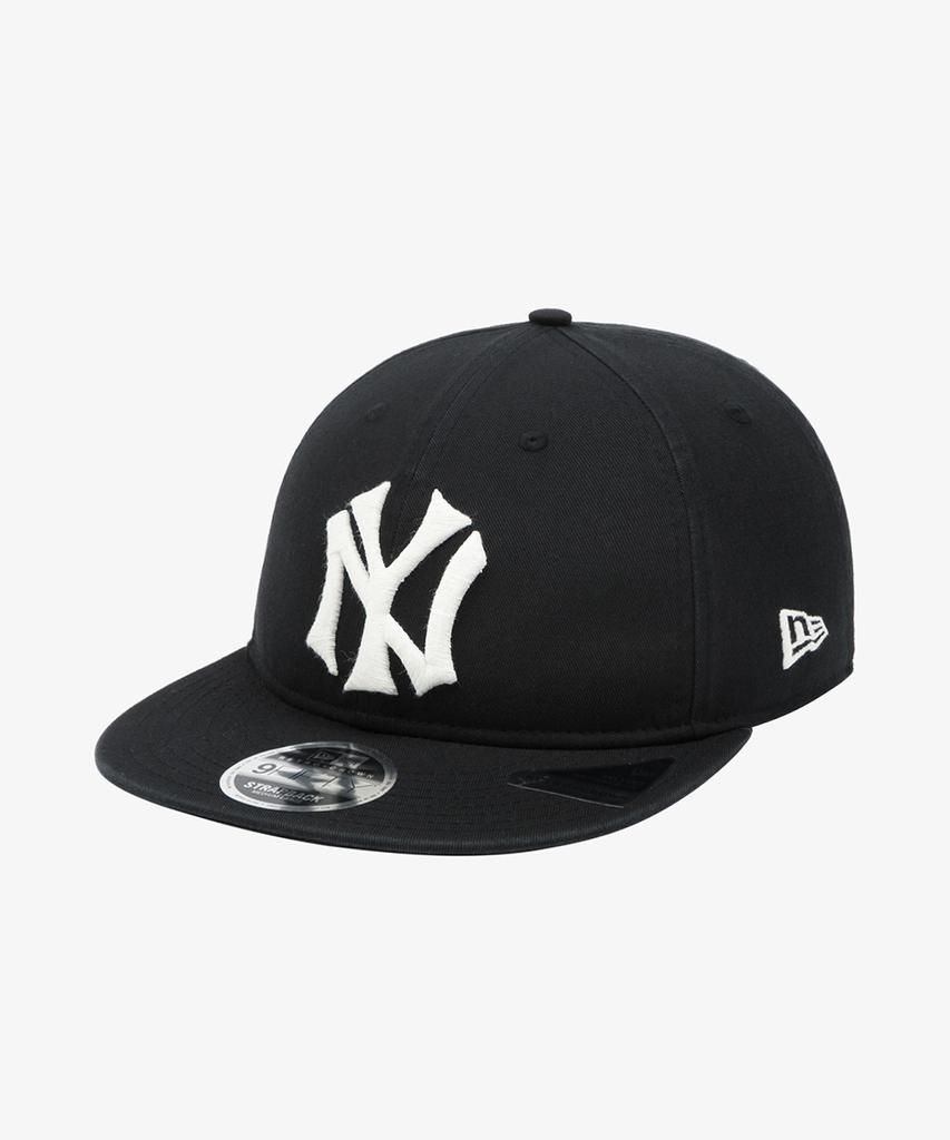 NEW ERA Mlb Cooperstown New York Yankees Big Logo Retro Crown Strapback Black