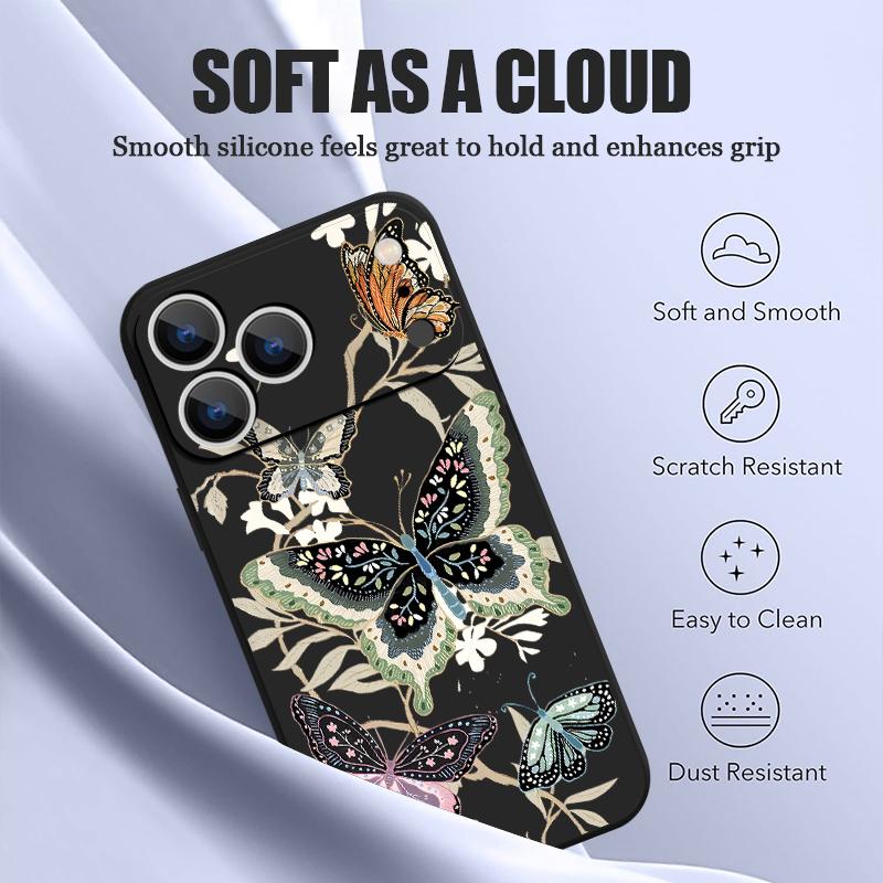 For iPhone 17 Pro Max Case INS Colorful Butterfly Flowers Pattern Magnetic For Magsafe Soft Cover For iPhone 16 15 14 13 Pro Max 17E 16E
