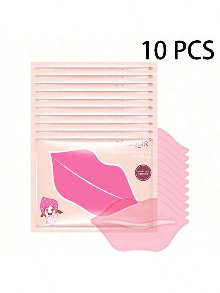 1/5/10/20pcs Moisturizing Lip Mask, Collagen/Cherry/Blueberry, Containing Glycerin And Collagen, Fad