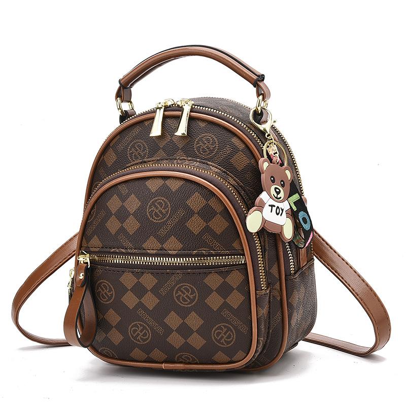 Bag women's bag 2025 new Internet celebrity super popular flower small backpack crossbody shoulder backpack dual-purpose bag women