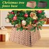 Weihnachtsbaumkragen Faltbar Weihnachten Baum Rattan-Imitat Abdeckung Geflochtene Rattan Baumstamm Abdeckung für Weihnachtsbaum Ring Schürze Korb