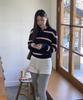 JUCYJUDY Striped Collared Knit Pullover J1Kt121F
