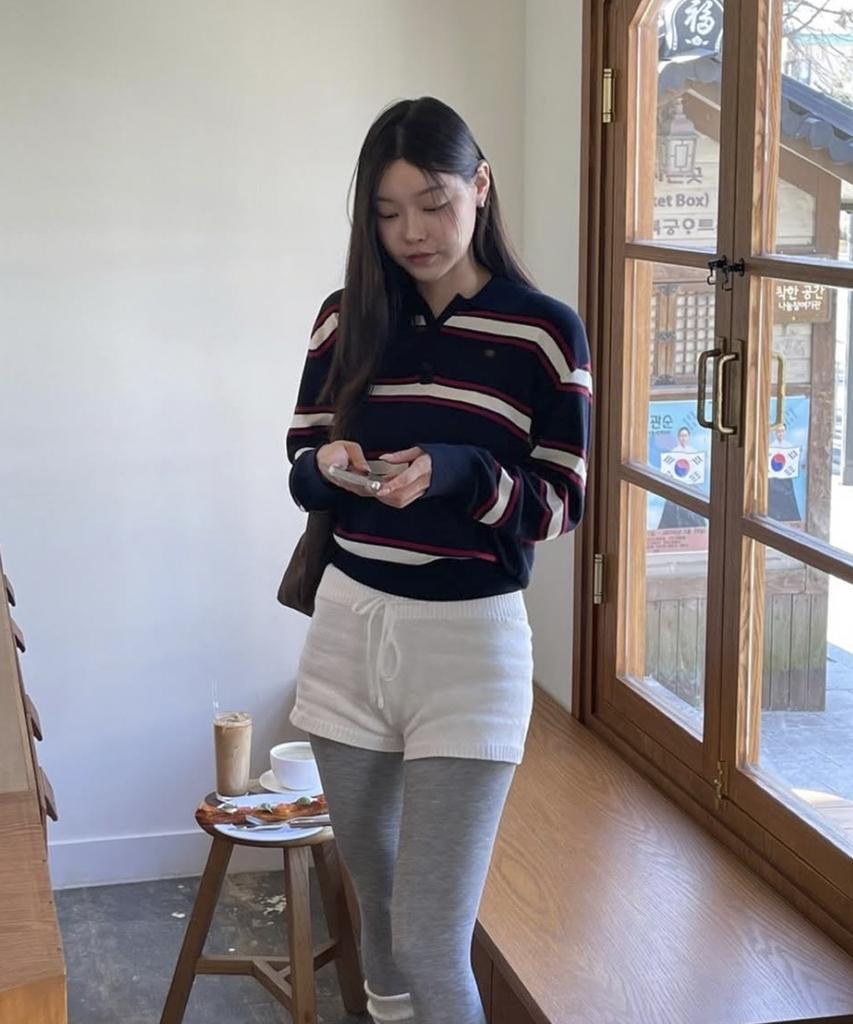 JUCYJUDY Striped Collared Knit Pullover J1Kt121F