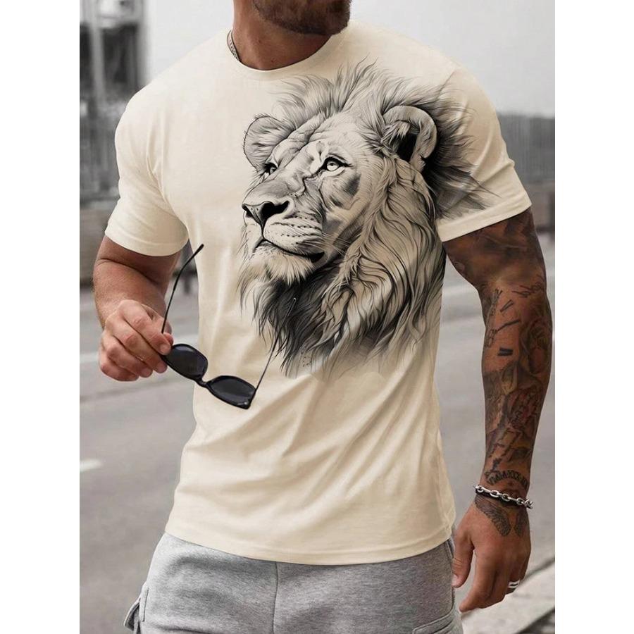 Футболка мужская с принтом льва — фото 13